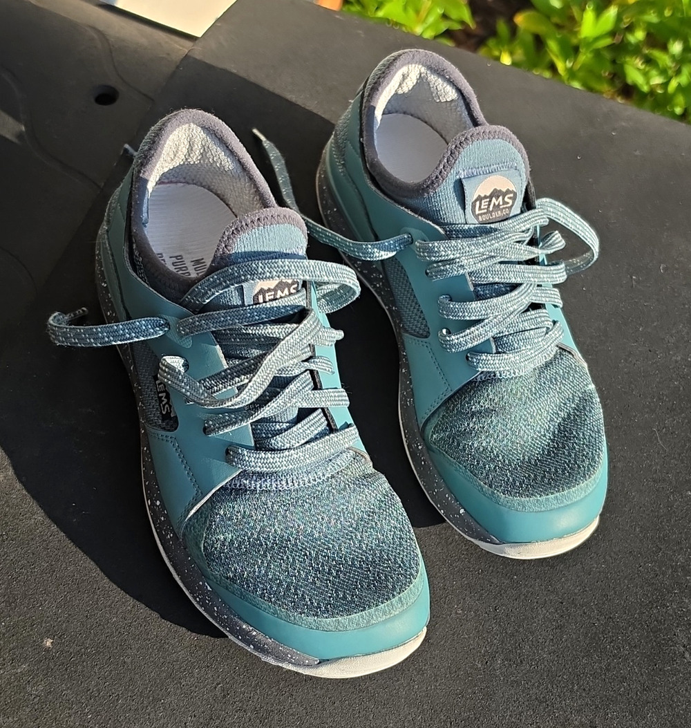 Lems Mesa Women's 7.5 B in Arctic Blue Lace-Up Low Top Mesh Rubber Sole READ